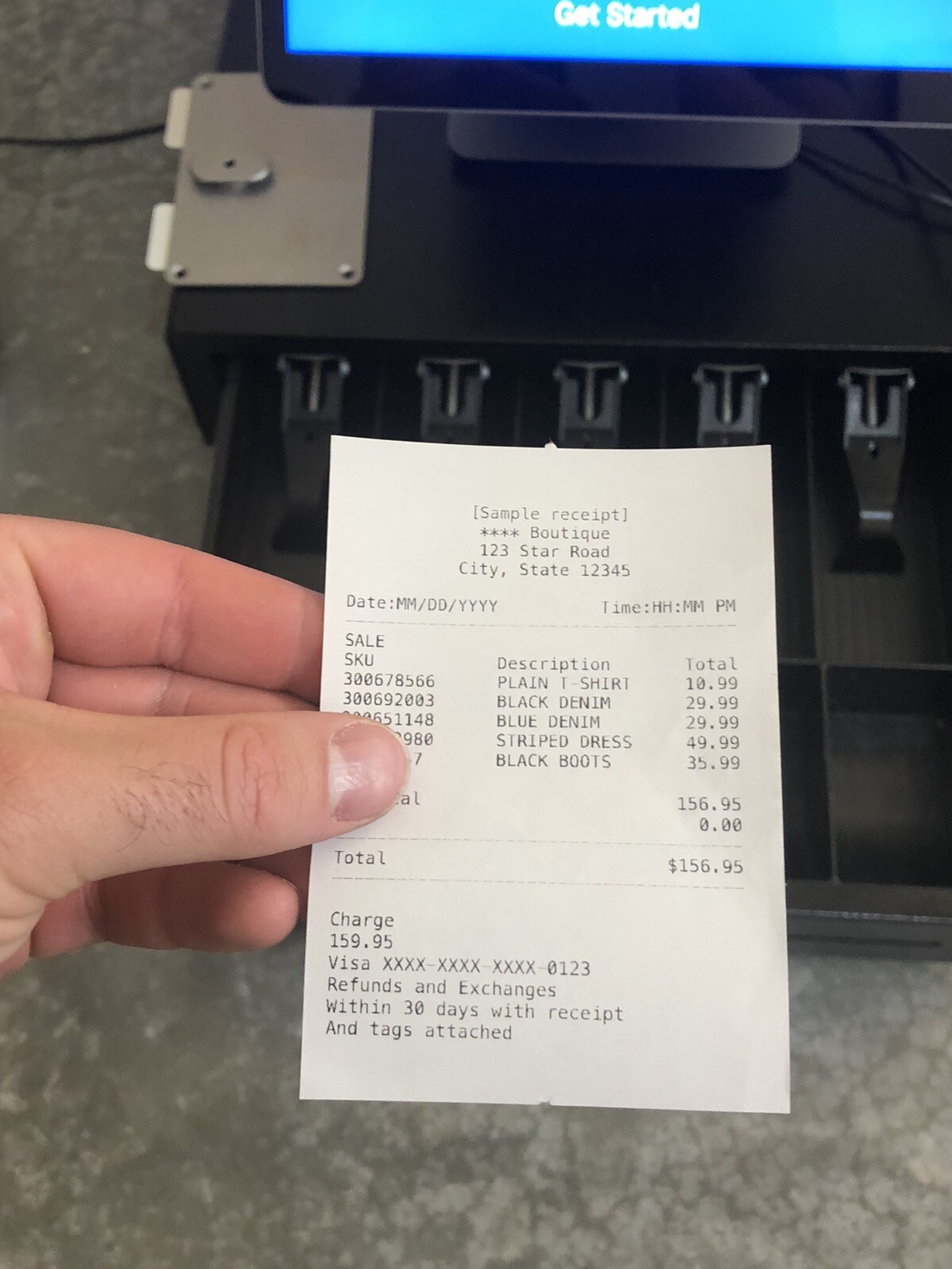 как выглядит Square Register POS System - Cash Drawer, Bluetooth Printer Included 2 фото