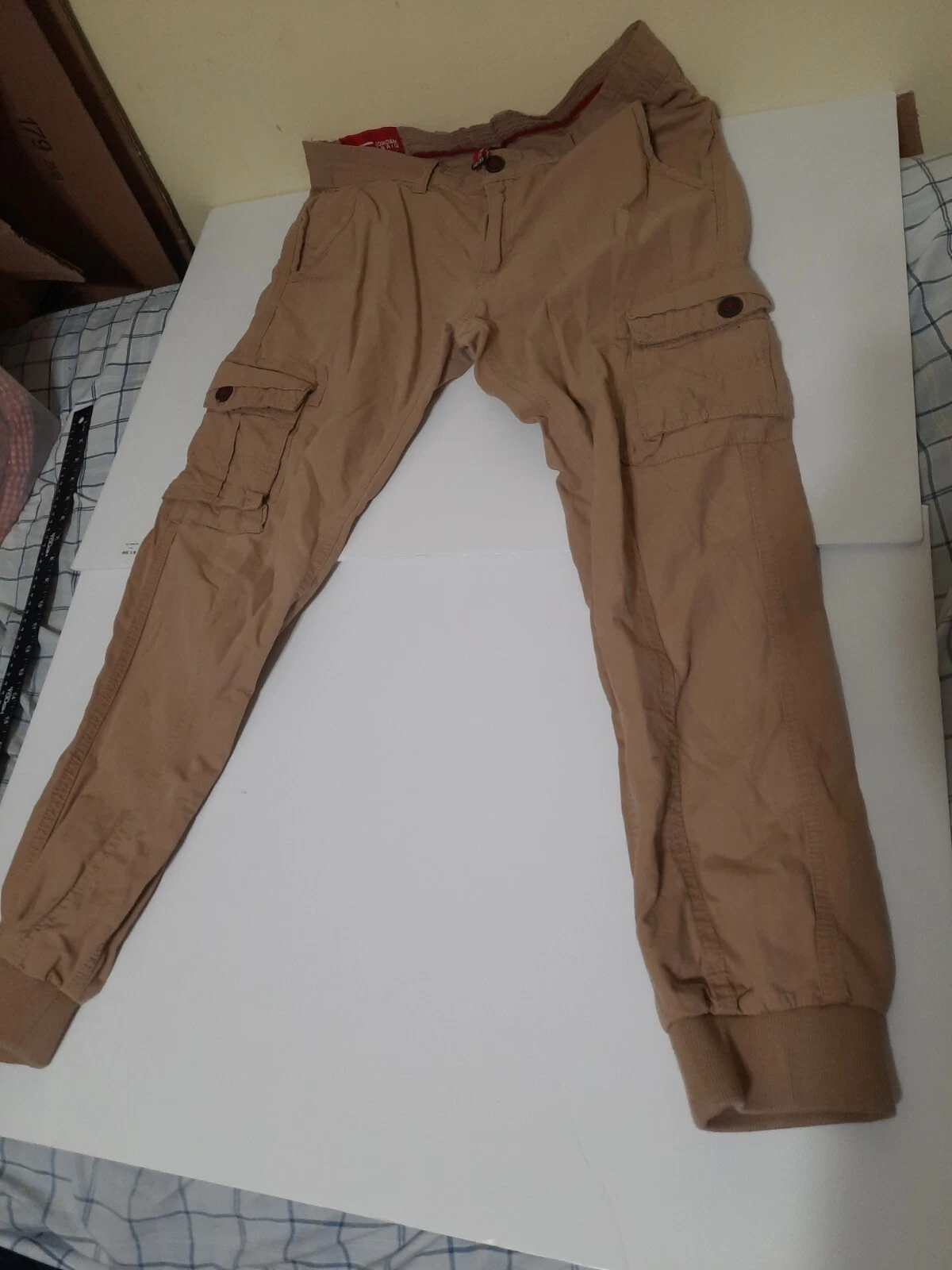Pantaloni jogger cargo Jordan Craig da uomo 32 30 29 cachi beige