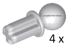 New Lego 4x Light Bluish Gray Technic, Axle 1 with Tow Ball 2736