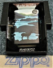 ZIPPO 540 ANIMAL Lighter DEER LANDSCAPE DESIGN 49483 New in Box 2022