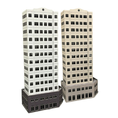 1:87 HO Scale Buildings City Scene Model Train Railway Modern Office Kit Toys