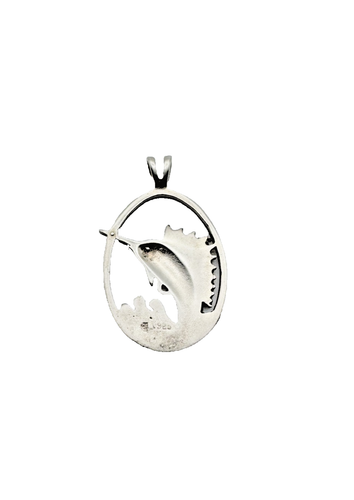 Marlin Fish 925 Sterling Silver Pendant Fine Beach Ocean Sea Life Jewelry - Picture 3 of 4