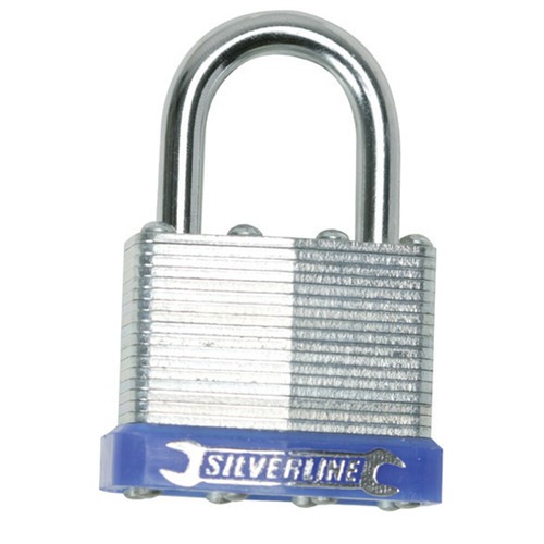 Silverline 590587 Laminated Steel Padlock 64mm - Picture 2 of 3