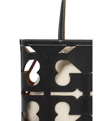 Tory Burch Cutout Logo Tote Black with Dust Bag NWT | eBay