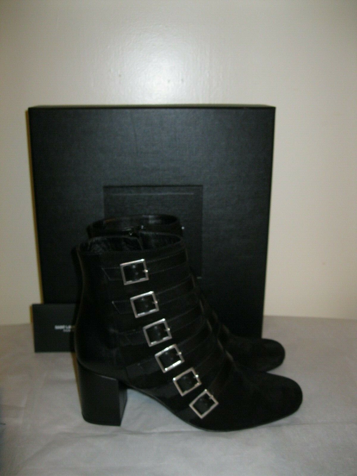 SAINT LAURENT Stivali YSL NUOVI neri taglia 37 camoscio