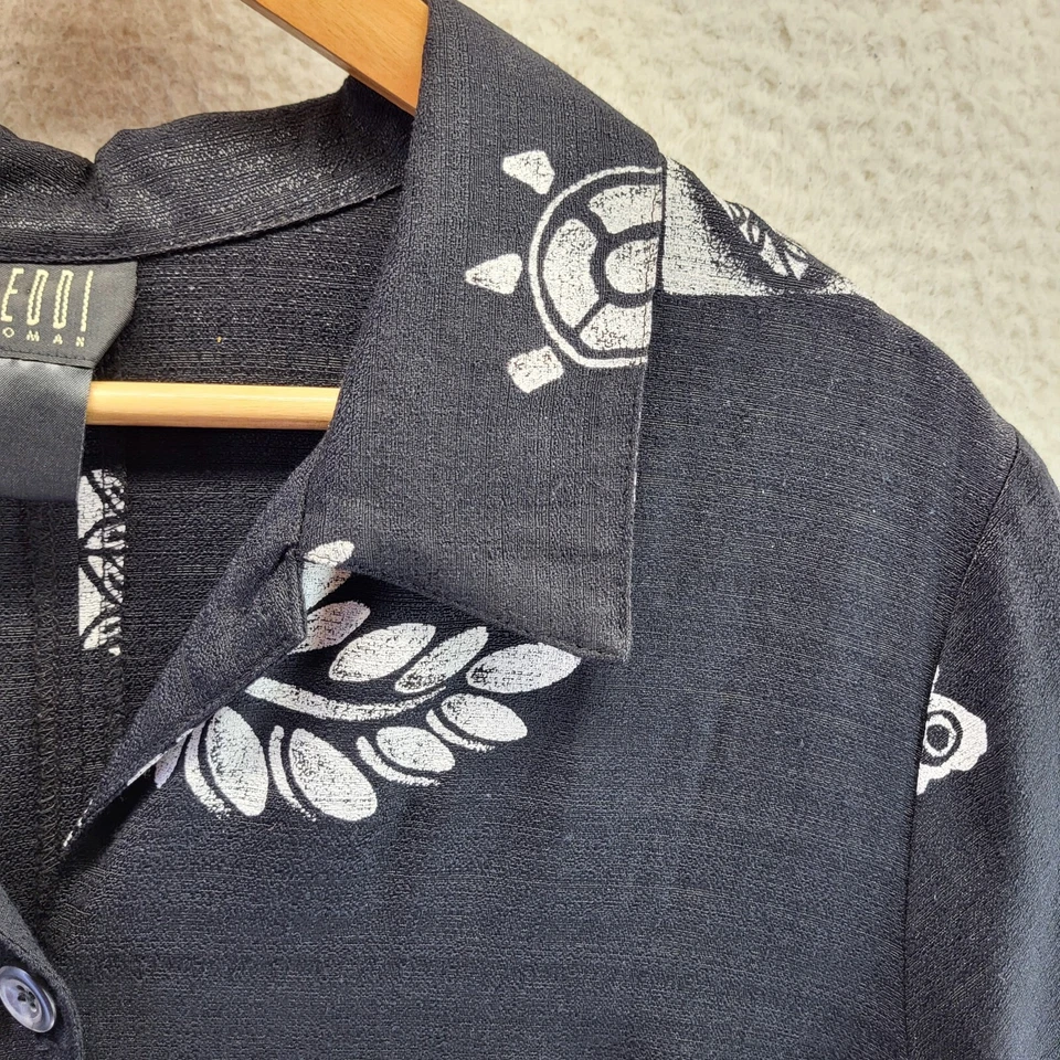 Túnica africana vintage de safari con botones talla 1X de EE. UU. T465 Foto 3 de 4