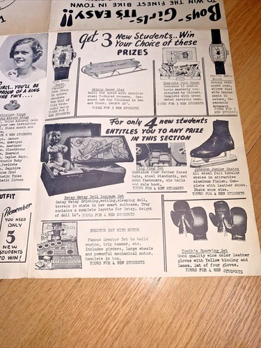 1930's WURLITZER SCHOOL OF MUSIC Poster TREASURE ISLAND CONTEST - Picture 11 of 12