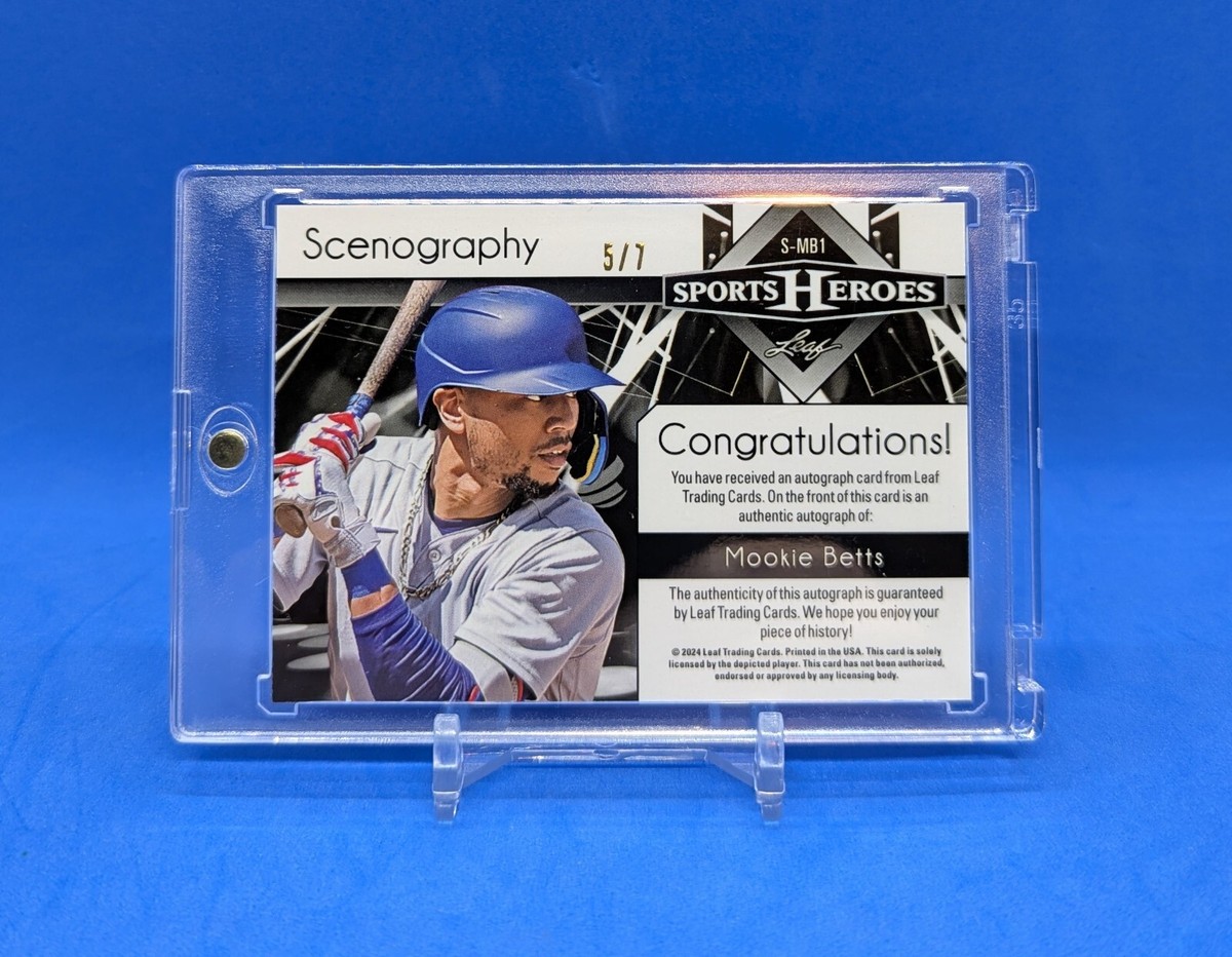 Leaf 0 Sports Heroes Metal Betts Mookie Hobby Checklist, Box Info 