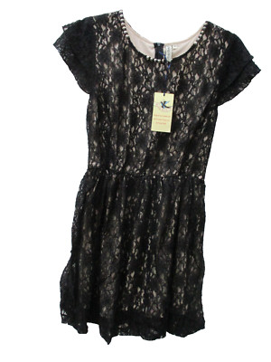 RUBY ROCKS 2 lagiges Kleid Oberstoff Netz Passend gr 40 / 42 Handmade NEU