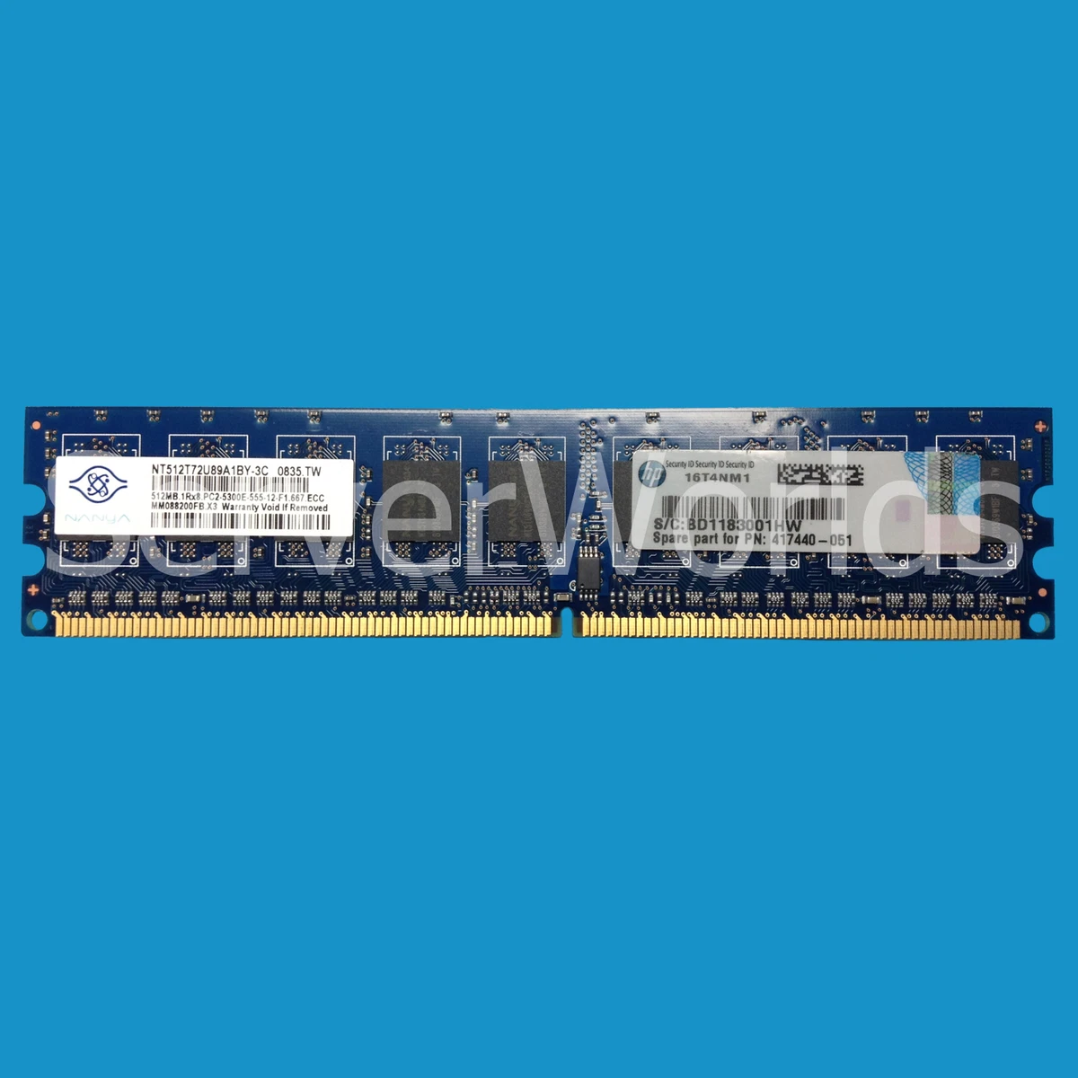HP 417440-051 512MB PC2-5300 DIMM Memory 432803-B21, 433555-001 | eBay