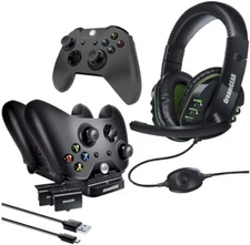 dreamGEAR 8 in 1 Gamers Kit for XBOXONE: Includes Charging dock/USB/Gaming Heads