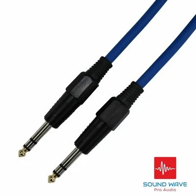 TRS Stereo 6.35mm Jacks - Low Noise Pro Microphone Balanced Patch Cable
