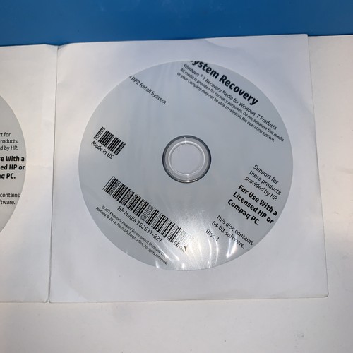 HP RP2 Retai Windows 7 Operating System 762635 /762636/762637 Software Recovery - Picture 3 of 3