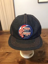 Vintage Pemco Valves Made In America Denim USA Trucker Patch Hat