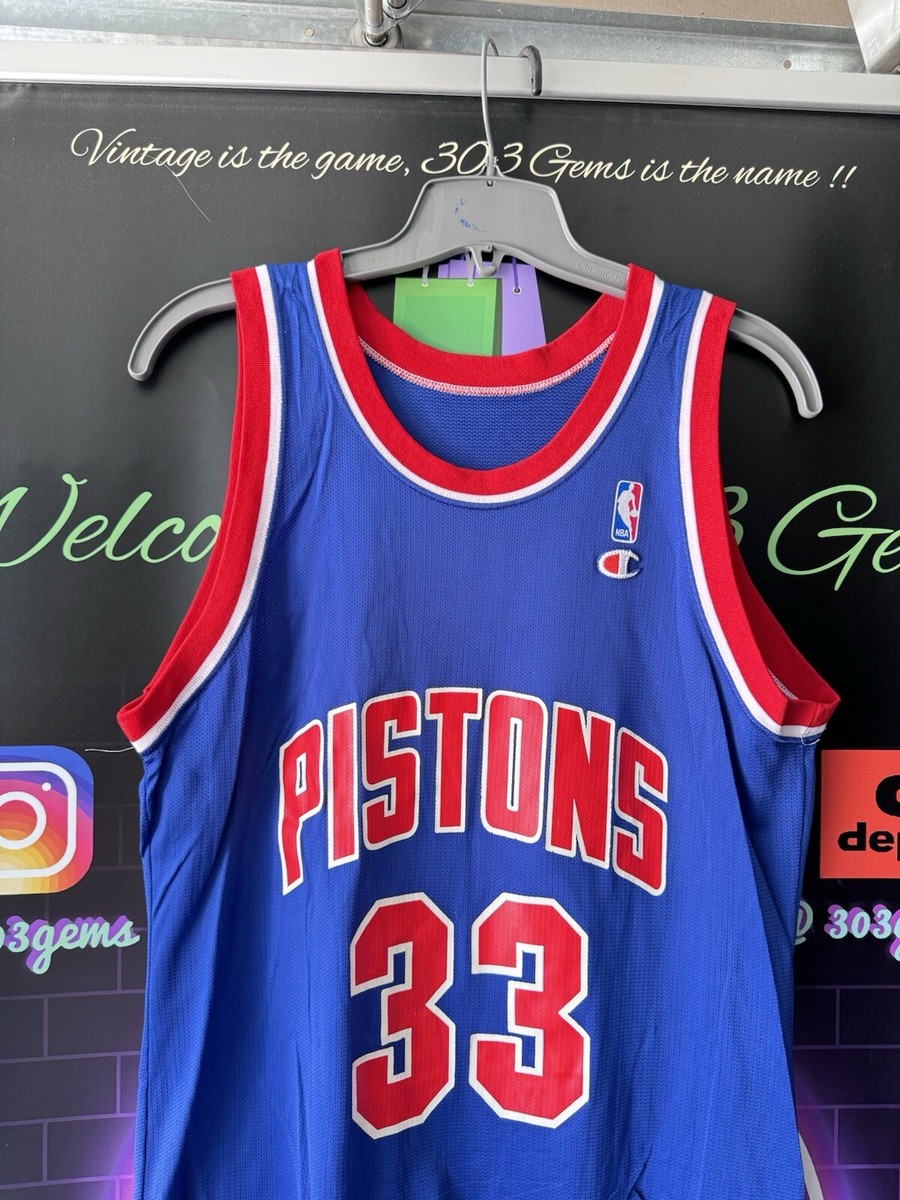 Vintage CHAMPION Grant Hill #33 Detroit Pistons ROOKIE NBA