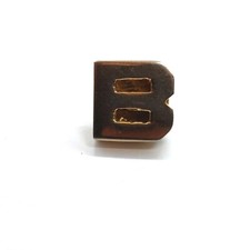 Gold Tone Letter B Initial Lapel Pin Monogram Alphabet Jewelry Classic Style VTG