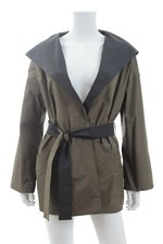 Herno Reversible Belted Parka / Khaki/black / Rrp: £650.00