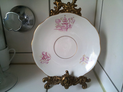 VEB Könitz Untertasse mit asiatischem Rose´/ Gold Dekor,nie Gebraucht,Neuw
