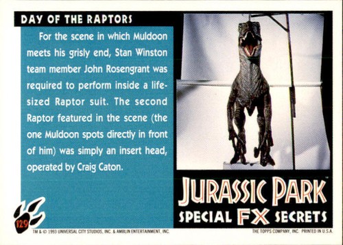 Jurassic Park Series 2 1993 Topps Card Complete Your Set You Pick Dinosaur - Picture 83 of 155