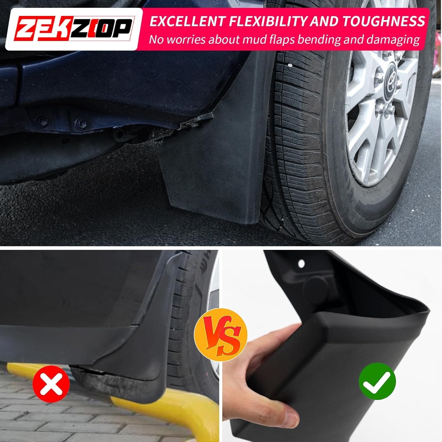 Splash Guards Mudguard 4PCS Front & Rear Mud Flaps For 2024 2025 Toyota Tacoma