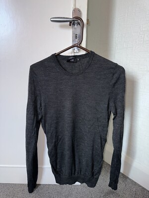 Hugo Boss Leno p Grey Jumper Medium Extrafine Merino slim fit UK