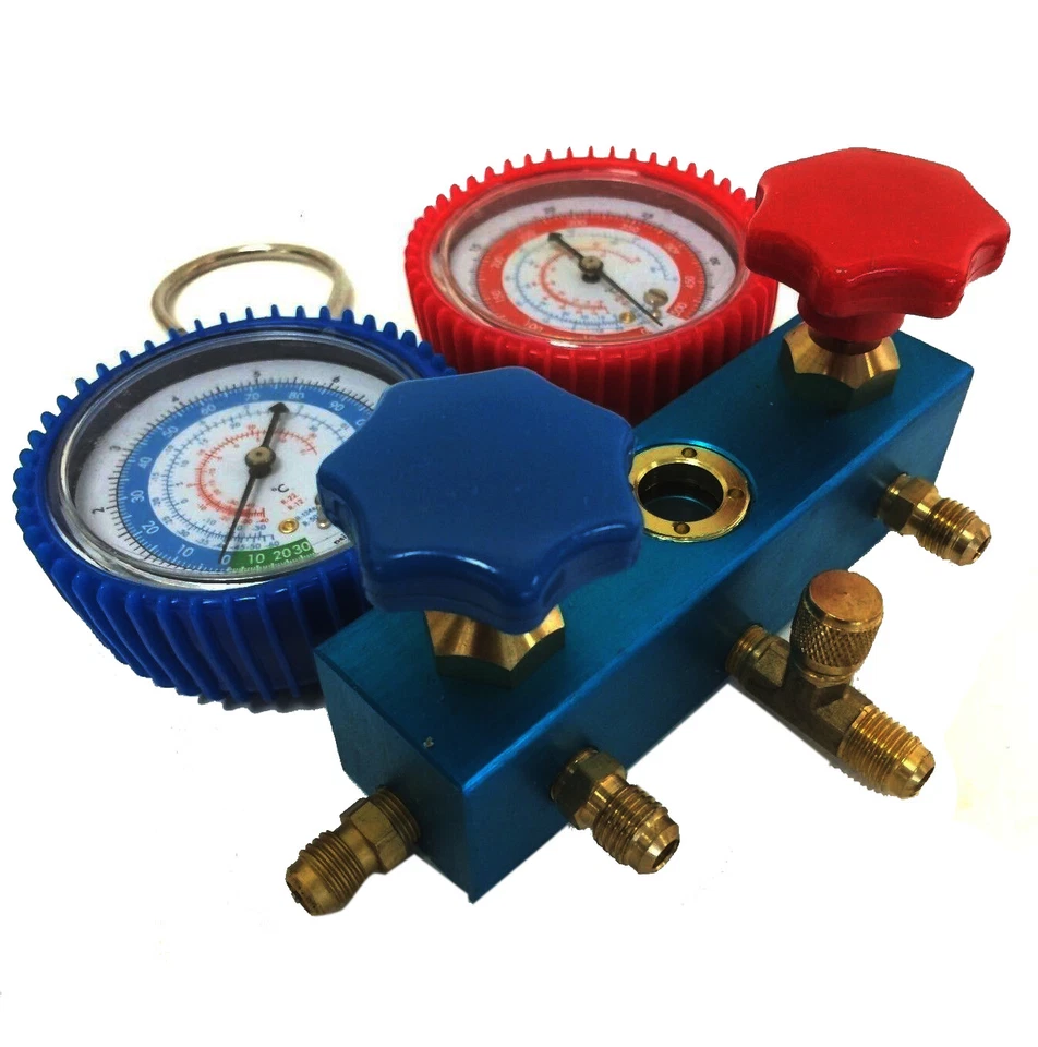 Nuevo R12 R22 R502 R134a Aire Acondicionado Diagnóstico Colector Carga Medidor
