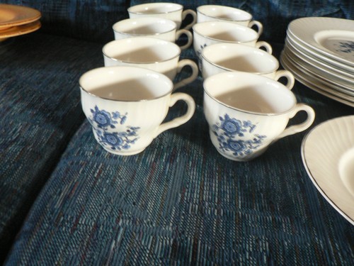 VINTAGE 19-TEILIGES WEDGEWOOD & CO ROYALBLAU IRONSTONE ENGLAND GESCHIRRSET - Bild 5 von 10