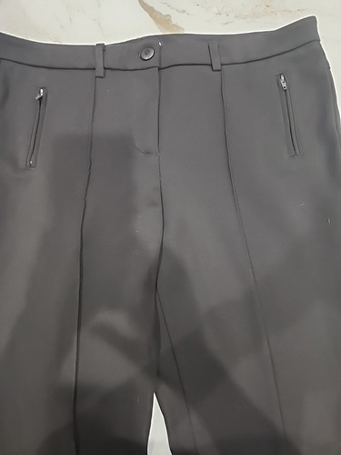 Peace of Cloth Pants Mid-rise Tapered Leg Brown Stretch Made In USA Women's 12 - Picture 3 of 10