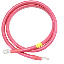 2 GAUGE Interconnecting Copper Cable, 72-Inch Length with 5/16-Inch Lugs Red