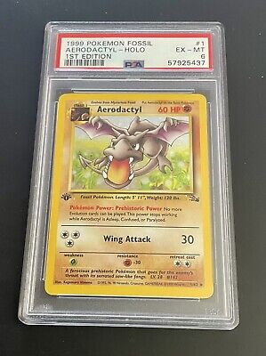 AERODACTYL - 1/62 - Fossil Set - Holo - Pokemon Card - Exc / Near Mint -  Vintage