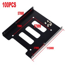 100x 2.5" to 3.5 Bay SSD Metal Hard Drive HDD Mounting Bracket Adapter Dock Tray