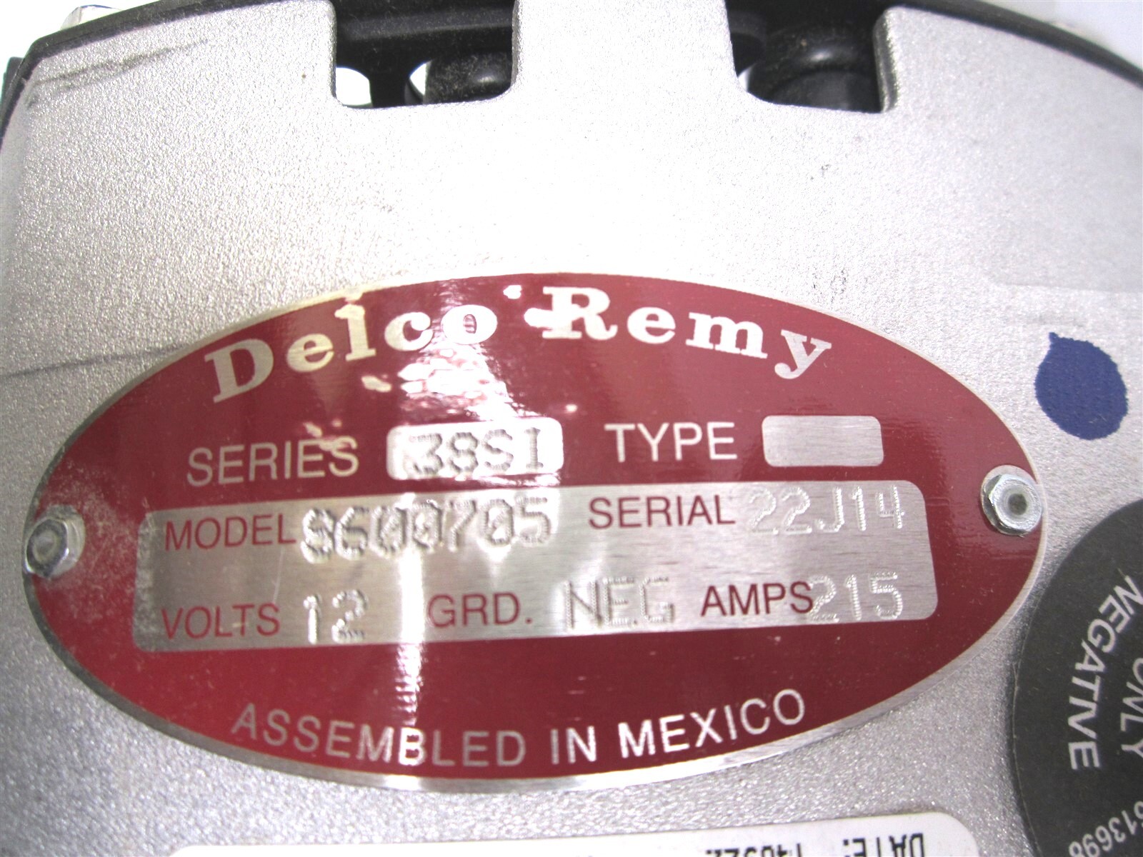 8600705 NEW DELCO REMY 38SI ALTERNATOR 215 AMPS 12V PAD MOUNT  