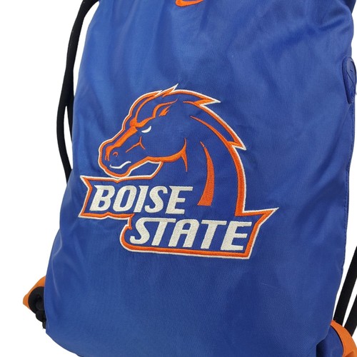 BOISE STATE BRONCOS Backpack Adult Blue TEAM NIKE Drawstring Logo Stitched Gym - Picture 2 of 10