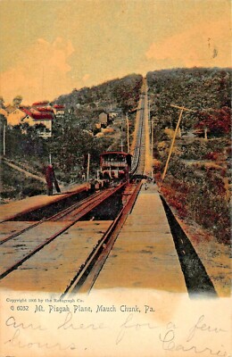 Mauch Chunk Pa ~ MT Pisgah Flugzeug ~ 1907 Rotograph Foto Postkarte