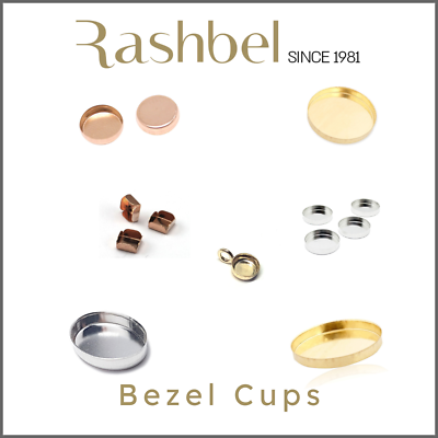 6mm Yellow Gold Filled Round Bezel Cups, Bezel Holder for Mounting
