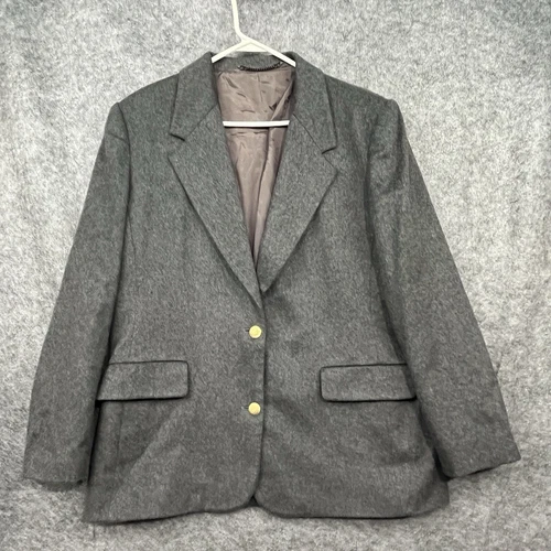 James Peter James Womens Blazer Size 16 Gray Cashmere Classic Career Basic