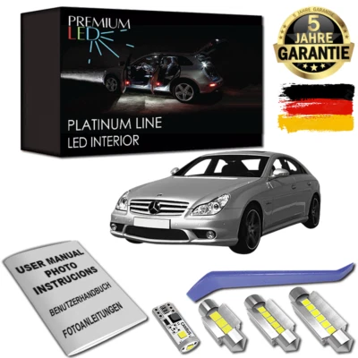LED Innenraumbeleuchtung Premium Set für Mercedes CLS W219 C219 22x CANBUS Weiß - Bild 1 von 4