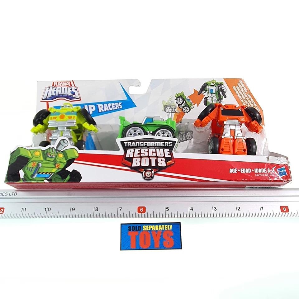 Playskool Heroe GRIFFIN ROCK CONSTRUCTION TEAM Transformer RESCUE BOT flip racer - Image 2 of 4