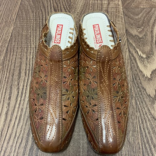 Pikolinos Brandy Romana Cutout Floral Sandals Slides Mules EU Sz 37 @US 6.5 - 7 - Picture 3 of 10