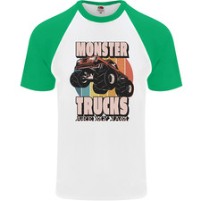 Monster Trucks are My Jam Funny Mens S/S Baseball T-Shirt