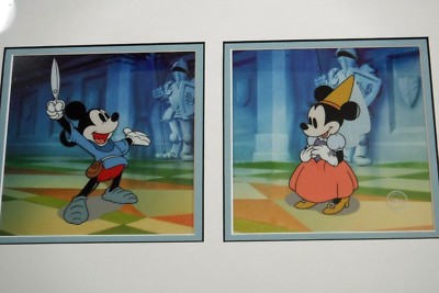 🟣 Mickey Mouse Brave Little Tailor Disney Cel Sericel Storybook