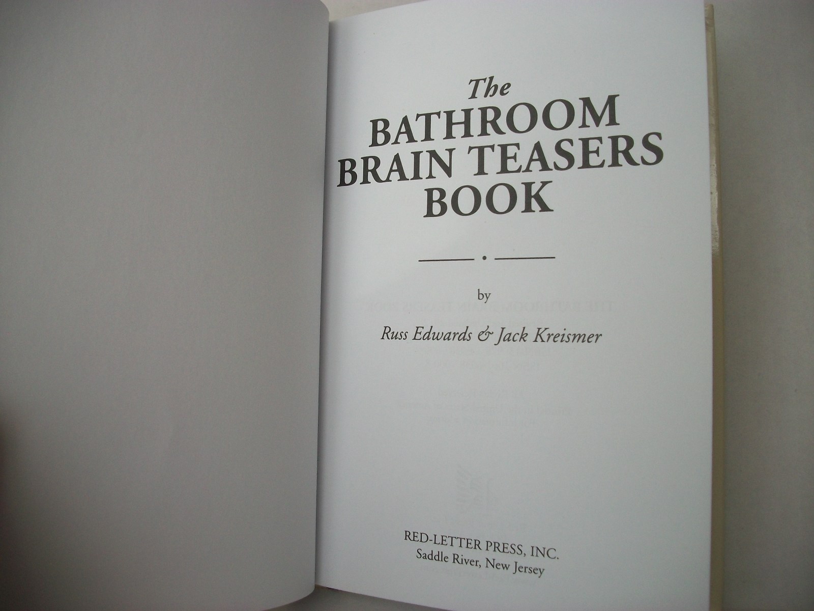 The Bathroom Brain Teasers Book by Cristina Eichler for sale online eBay