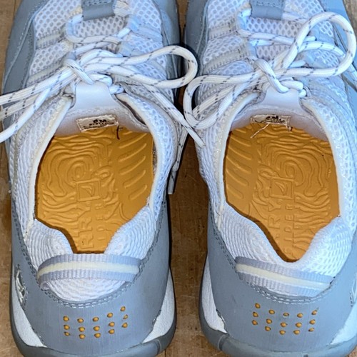 Sperry Top-Sider Sneaker Boat Shoe Women 8 M Lace-Up White Mesh Gray Orange VGUC - Picture 15 of 24