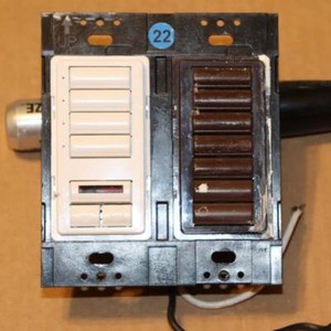 One Lutron RadioRA RALB-9W-IR- WH BR White Brown Mixed Plate Radio RA