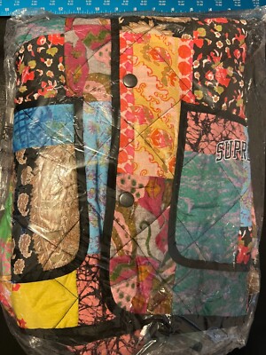 Supreme Reversible Patchwork Quilted Jackets Medium DS Authentic M