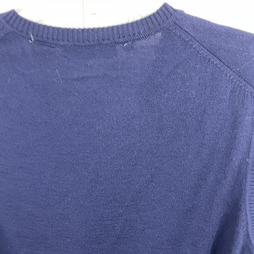 Bobby Jones Sweater Mens Solid Navy Blue Sleeveless Merino Wool Vest Large - Picture 5 of 11