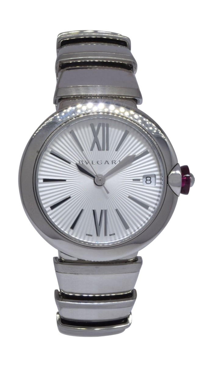 Bvlgari Lucea Stainless Silver Dial Automatic Ladies Watch/Box