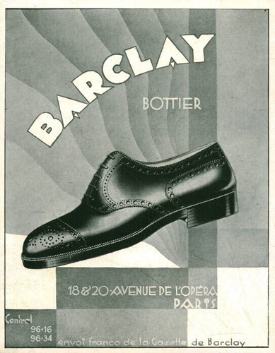 Publicité ancienne chaussure Barclay issue de magazine 1929 - 第 1/1 張圖片