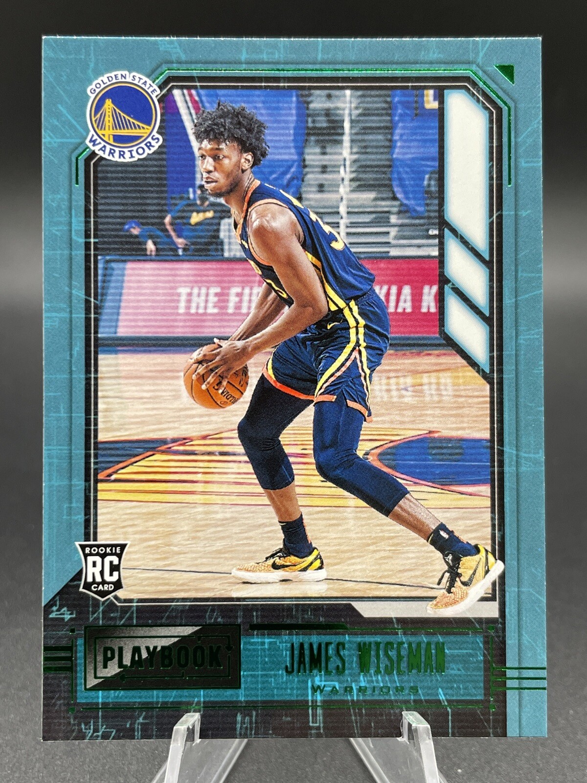 2020-21 Panini Chronicles Playbook GREEN #176 James Wiseman RC Warriors