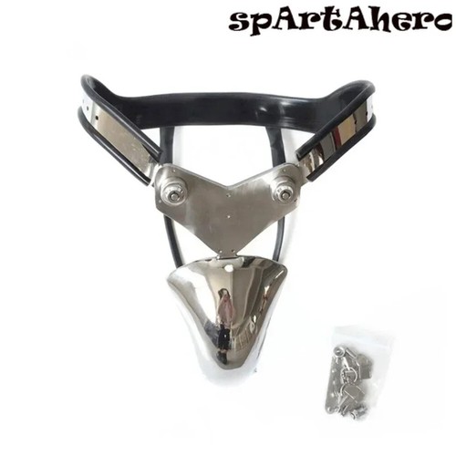 New Male Chastity Belt Neck Collar Lock Pants Cbt Cage Chastity Device for Men - Picture 4 of 35